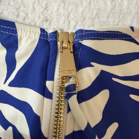 Kate spade Blue and White Floral Long Sleeve Swimsuit - Picture 8 of 10